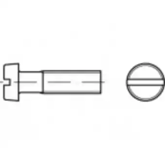 Conrad Toolcraft to-5385297 cilinderschroeven m6 35 mm sleuf iso 1207 staal galvanisch verzinkt 500 stuk(s) aanbieding