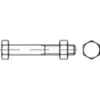 Conrad Toolcraft 111067 zeskantbouten m16 65 mm buitenzeskant din 601 staal thermisch verzinkt 25 stuk(s) aanbieding