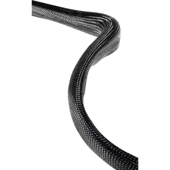 Conrad Tru components 1570238 bswp-fr1 gevlochten slang zwart pet 12.7 tot 12.7 mm per meter aanbieding