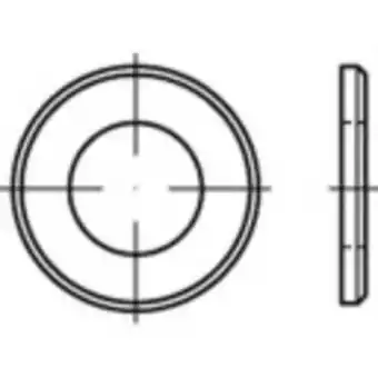 Conrad Onderlegringen 31 mm 56 mm iso 7090 staal 100 stuk(s) toolcraft 147899 aanbieding