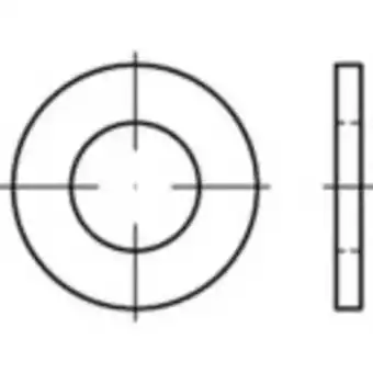 Conrad Onderlegringen 28 mm 50 mm iso 7089 staal galvanisch verzinkt 100 stuk(s) toolcraft 147824 aanbieding