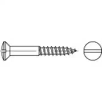 Conrad Toolcraft to-5446416 lenskop verzonken houtschroeven 4.5 mm 40 mm sleuf din 95 messing 200 stuk(s) aanbieding