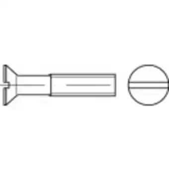 Conrad Toolcraft to-5450235 verzonken schroeven m6 25 mm sleuf din 963 messing 1000 stuk(s) aanbieding