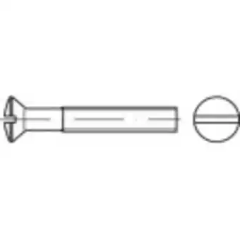 Conrad Toolcraft to-5450658 bolverzonken schroeven m8 35 mm sleuf din 964 messing 100 stuk(s) aanbieding