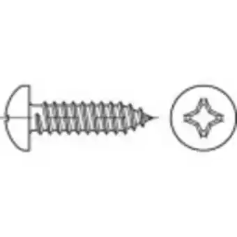 Conrad Toolcraft 1068061 cilinderkopschroeven 3.5 mm 16 mm kruiskop phillips din 7981 rvs a2 1000 stuk(s) aanbieding