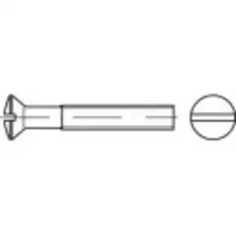 Conrad Toolcraft to-5450622 bolverzonken schroeven m6 35 mm sleuf din 964 messing 200 stuk(s) aanbieding