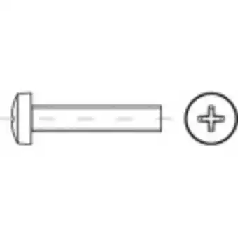 Conrad Toolcraft 1068839 lenskopschroeven m5 40 mm kruiskop phillips din 7985 rvs a4 500 stuk(s) aanbieding