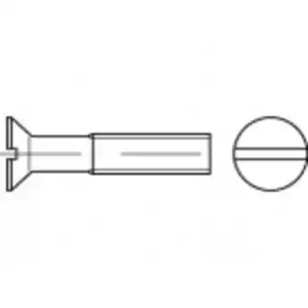 Conrad Toolcraft to-5452533 verzonken schroeven m10 80 mm sleuf iso 2009 messing 100 stuk(s) aanbieding