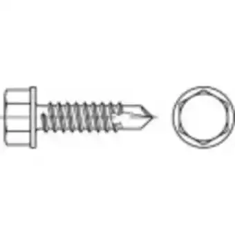 Conrad Toolcraft to-5441286 zelfborende schroeven 4.8 mm 70 mm buitenzeskant iso 15480 staal galvanisch verzinkt 250 stuk(s) aanbieding