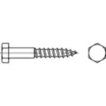 Conrad Toolcraft 109327 zeskantbouten 12 mm 120 mm buitenzeskant din 571 staal verzinkt 50 stuk(s) aanbieding