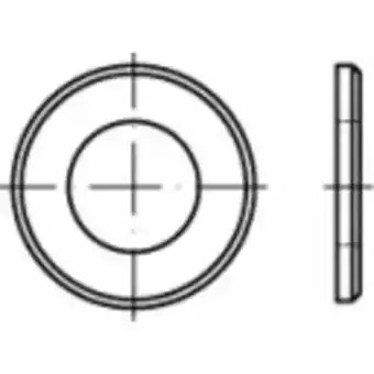 Conrad Onderlegringen 40 mm 72 mm staal verzinkt 25 stuk(s) toolcraft 105481 aanbieding