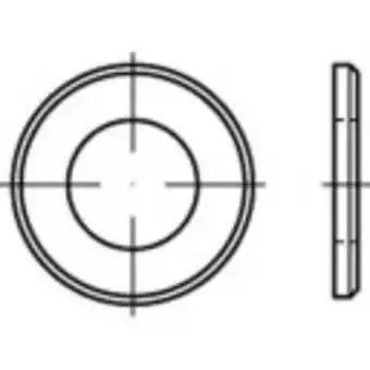 Conrad Onderlegringen 21 mm 37 mm iso 7090 staal galvanisch verzinkt 100 stuk(s) toolcraft 147913 aanbieding