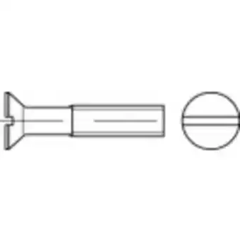 Conrad Toolcraft 134197 verzonken schroeven m6 50 mm sleuf din 963 staal galvanisch verzinkt 200 stuk(s) aanbieding