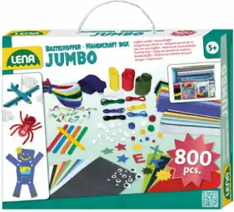Bol.com Lena knutselset jumbo junior - 35,5cm - karton turquoise - 800-delig aanbieding