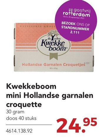 Zegro Kwekkeboom mini Hollandse garnalen croquette 30 gram aanbieding