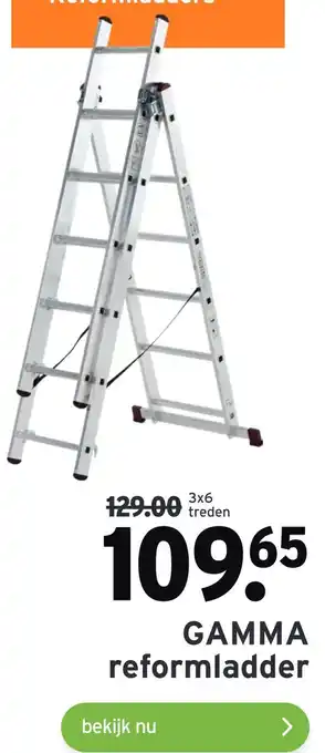 GAMMA GAMMA reformladder 3x6 cm aanbieding