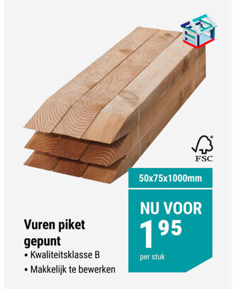 Pontmeyer Vuren piket gepunt aanbieding