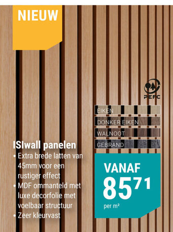 Pontmeyer ISIwall panelen aanbieding