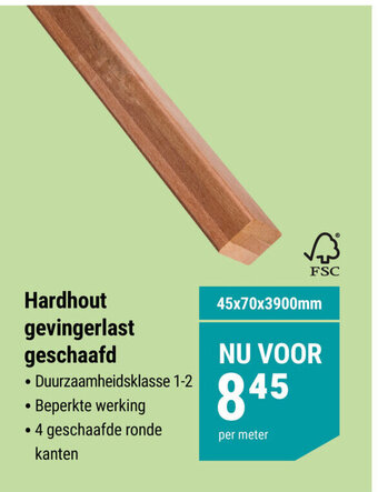 Pontmeyer Hardhout gevingerlast geschaafd aanbieding