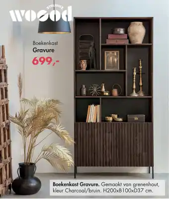 Kruit & Kramer Boekenkast gravure aanbieding