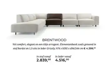 Kruit & Kramer Brentwood aanbieding