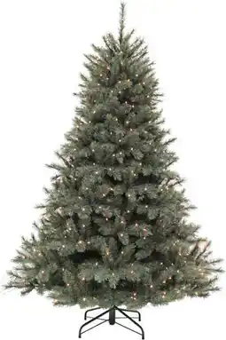 Intratuin Triumph tree kunstkerstboom romagne met verlichting h 155 cm blauw aanbieding