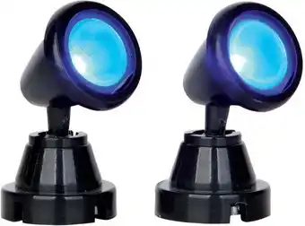 Intratuin Lemax round spotlight blue h 3,5 cm 2 stuks aanbieding