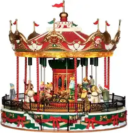 Intratuin Lemax santa carousel (carrousel) h 26,8 cm aanbieding