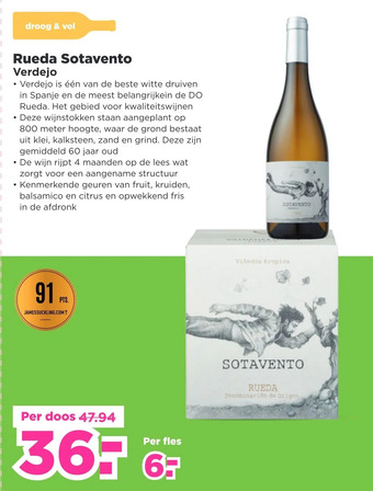 PLUS Rueda sotavento verdejo aanbieding