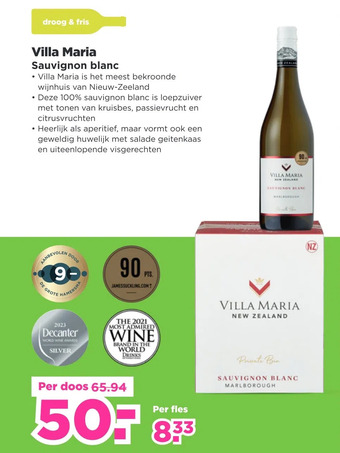 PLUS Villa maria sauvignon blanc aanbieding