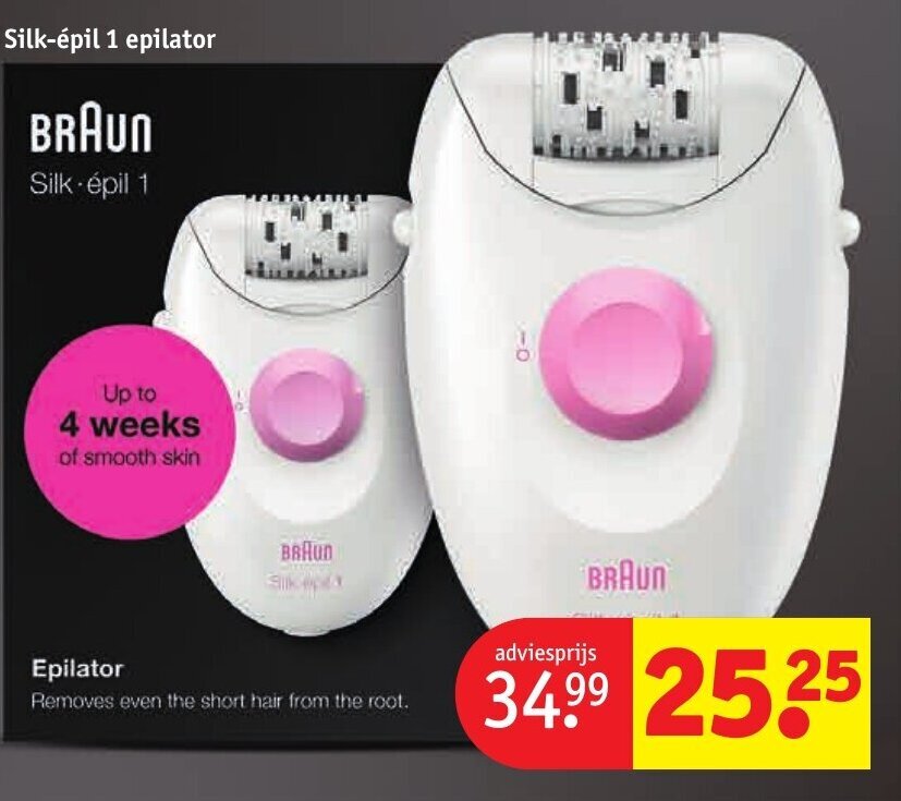 Silk épil 1 epilator aanbieding bij Kruidvat