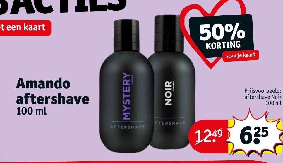 Amando aftershave 100 ml aanbieding bij Kruidvat