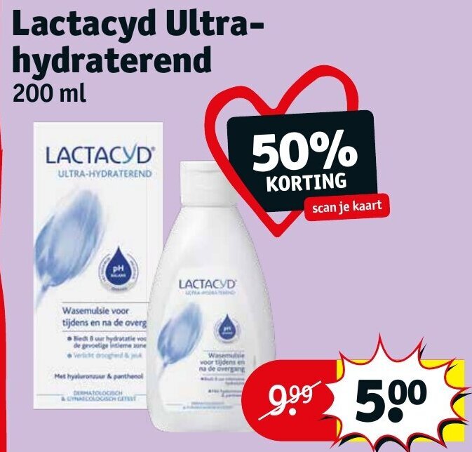 Lactacyd Ultrahydraterend 200ml aanbieding bij Kruidvat