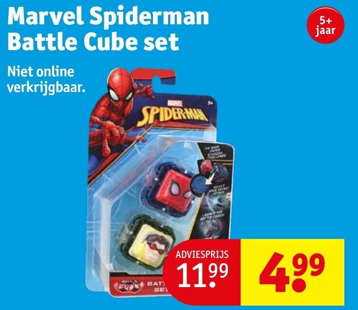 Marvel Spiderman Battle Cube set aanbieding bij Kruidvat