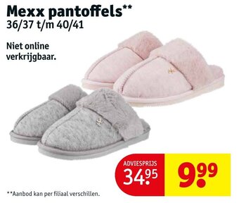 Kruidvat Mexx pantoffels 36/37 t/m 40/41 aanbieding