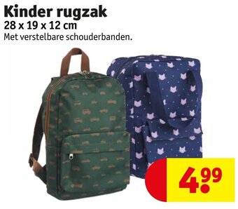 Kruidvat Kinder rugzak aanbieding