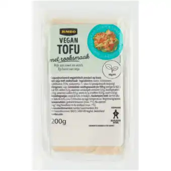 Jumbo Jumbo lekker veggie tofu met rooksmaak 100% plantaardig 200g aanbieding