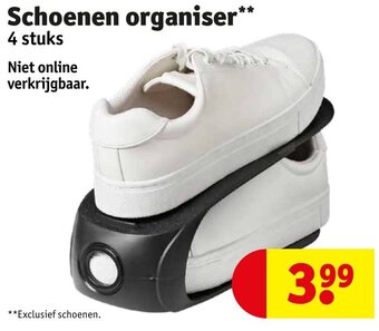 Kruidvat Schoenen organiser 4 stuks aanbieding