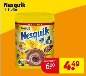 Kruidvat Nesquik 1.1 kilo aanbieding