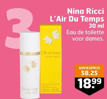 Trekpleister Nina Ricci L'Air Du Temps 30 ml aanbieding