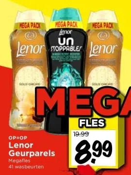 Vomar Voordeelmarkt Lenor geurparels megafles aanbieding