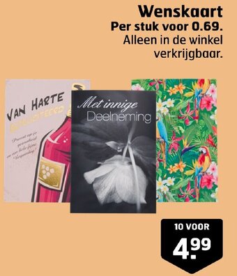 Trekpleister Wenskaart aanbieding