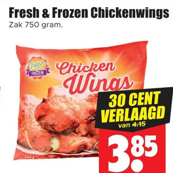 Dirk Fresh en Frozen Chickenwings  750g aanbieding