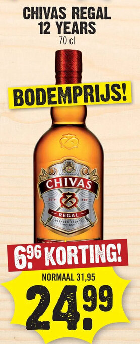 Dirk CHIVAS REGAL 12 YEARS 70 cl aanbieding