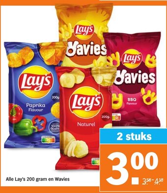 Albert Heijn Alle Lay's 200 gram en Wavies aanbieding