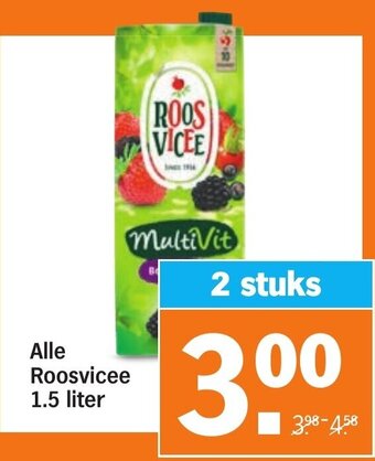 Albert Heijn Alle Roosvicee 1.5 liter aanbieding