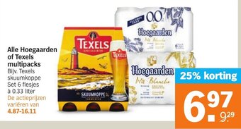 Albert Heijn Alle Hoegaarden of Texels multipacks aanbieding