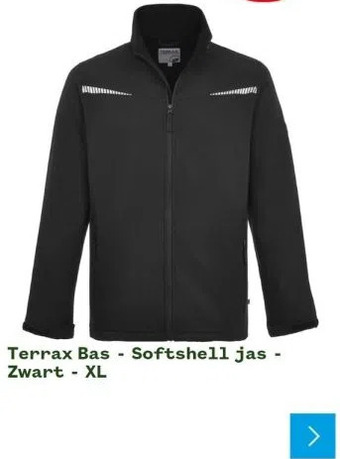 Welkoop Terrax bas - softshell jas - zwart - xl aanbieding