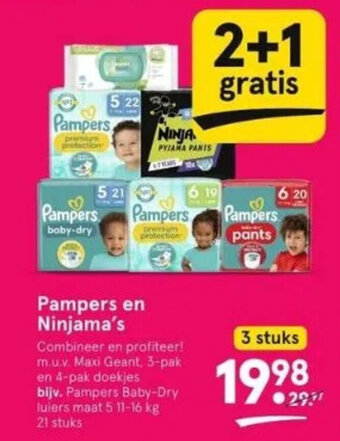 Etos Pampers en Ninjama's aanbieding