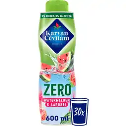 Albert Heijn Karvan cévitam zero watermeloen & aardbei siroop aanbieding